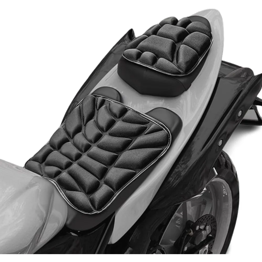 3D Comfort Gel Cushion Breathable Shock Absorbing Universal Motor Motorcycle Fit for Seat Pad Fit for Seat Fit for Seat Cove Set