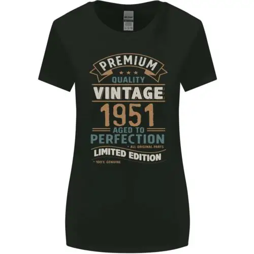 Premium Vintage 73rd Birthday 1951 Womens Wider Cut T-Shirt