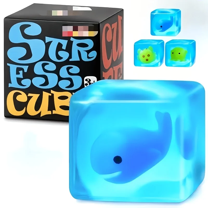 

Soft Ocean Cube Squeeze Toy with Slow Rebound, Soothing for Body and Mind, a Premium Sensory Toy. Perfect for Christmas/Easter/H