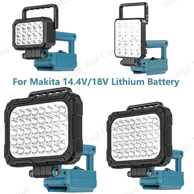 LED Garage Task Light FOR Makita 18V Battery Portable Cordless Work Lamp with Dual USB Output for Auto Repair Workshop Jobsite