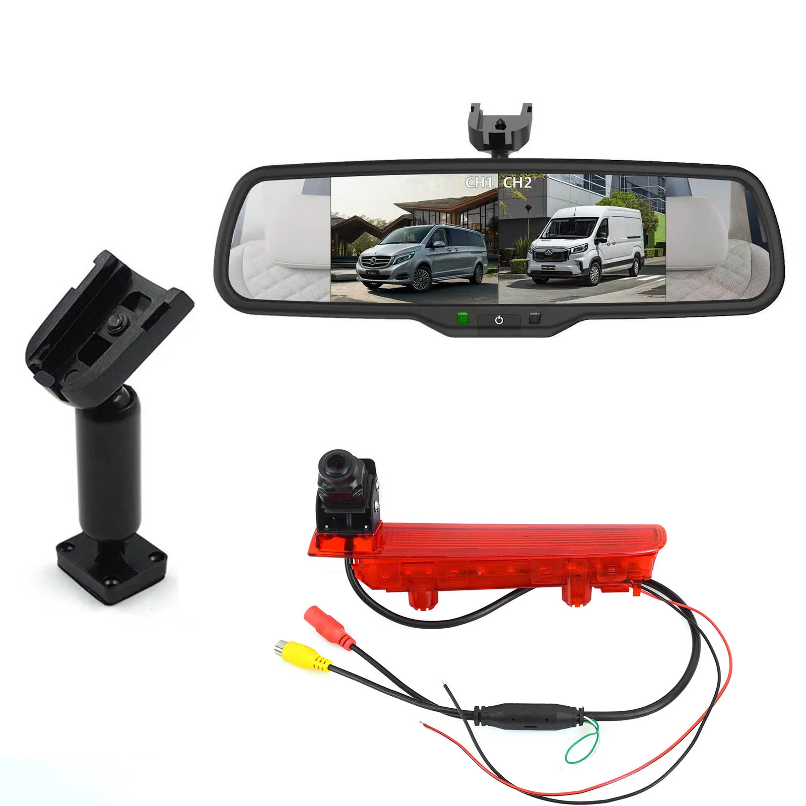 

3rd AHD720P High Brake Light Rear View Camera With 6.86"Monitor Kit for VW T5 T6 Volkswagen Transporter Parking Backup System