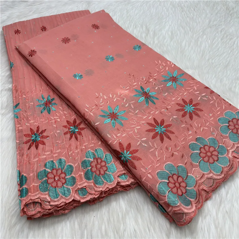 

10 Yard Swiss Voile Dry Lace Fabric Lafaya Embroidery African 100% Cotton fold Popular Dubai Style For Party Material 27L592902