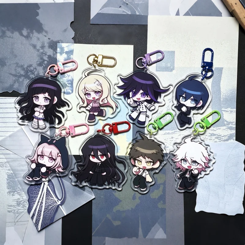 SDR2 DRV3 Acrylic Charms Cute Chibi Keychain Danganronpa 2 & V3 Anime Pendant Bag Phone Accessory Gift for Fans