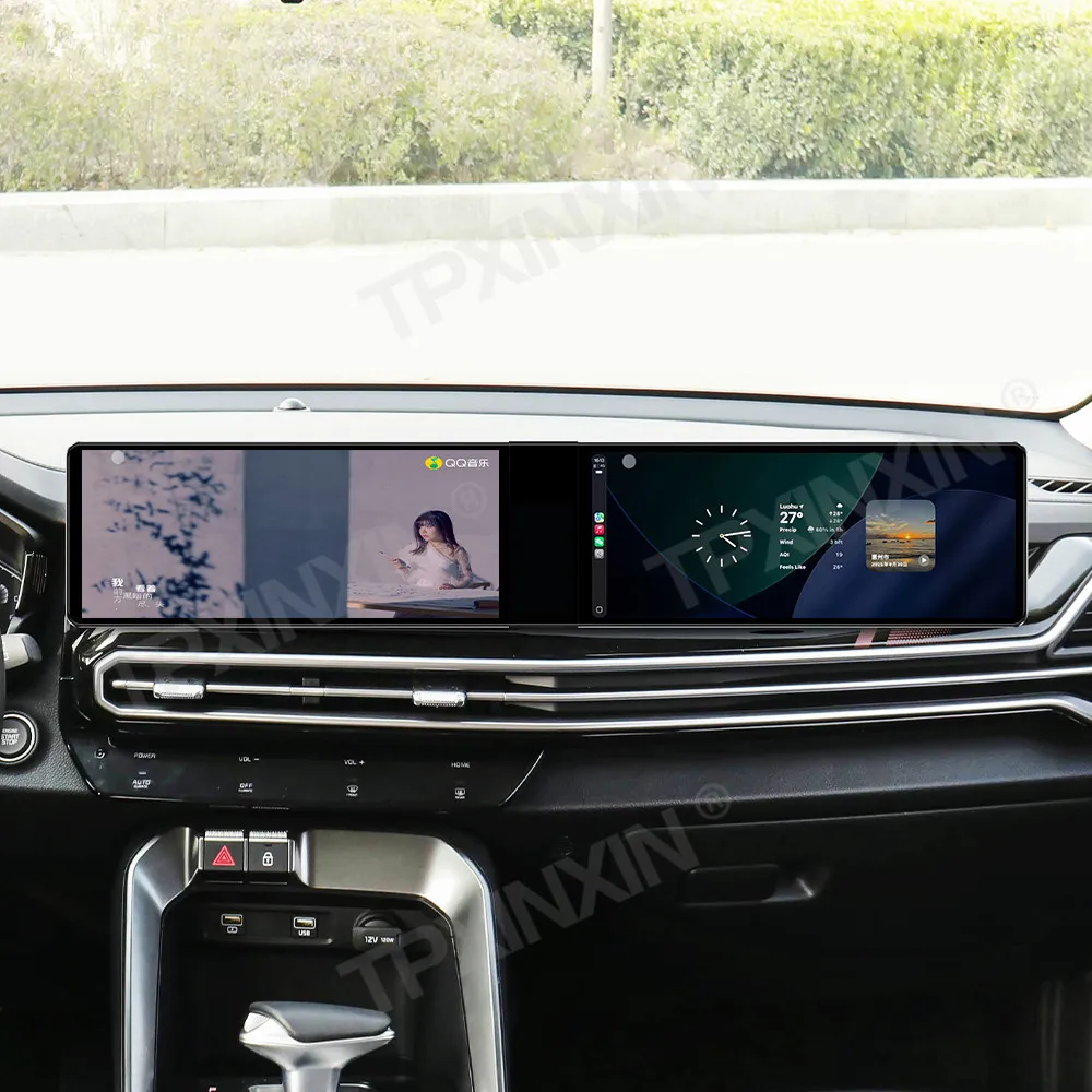 

24,6-дюймовое двухэкранные автомобильное радио для Kia Sportage 2021-2026 с Android Auto, CarPlay, GPS-навигацией, DSP, стерео и мультимедийным плеером (головное устройство)