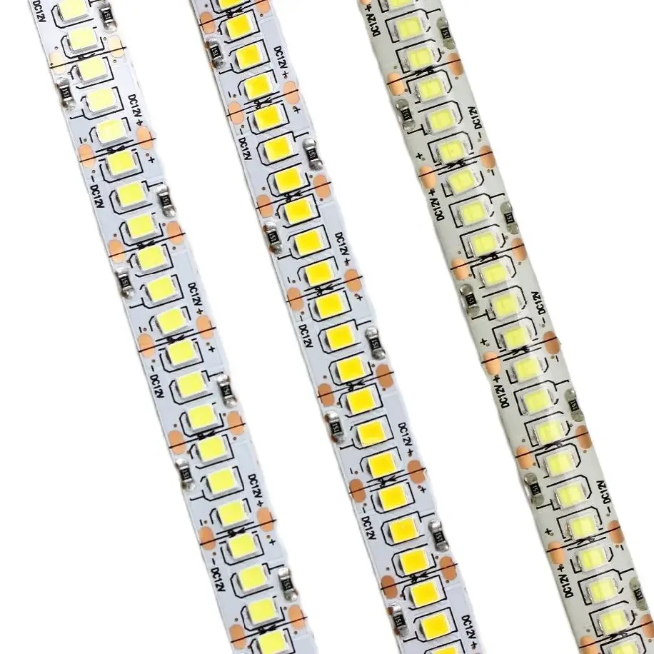 LED Strip DC12V 24V 2835 240LEDs/m Flexible LED Light tape Neutral white 4000K Warm White / White Diode Room kitchen bar  5m/lot