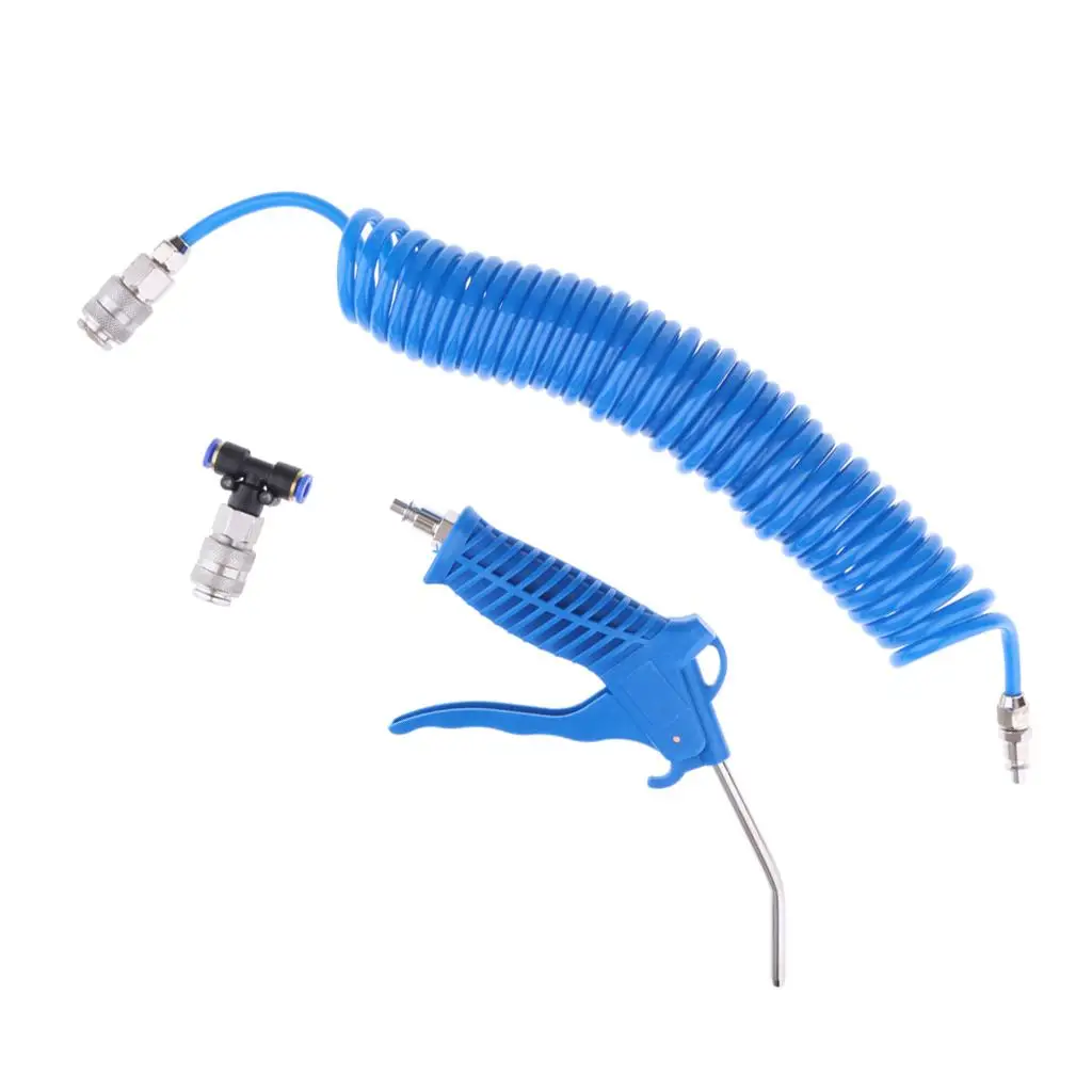 Soffio per polvere d'aria con kit per soffiaggio polvere per camion con ugello pulito per tubo di riavvolgimento da 5 m