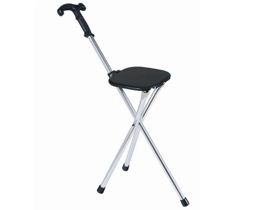 modern design (1082A) old man portable Folding adjustable cane walking stick folding chair