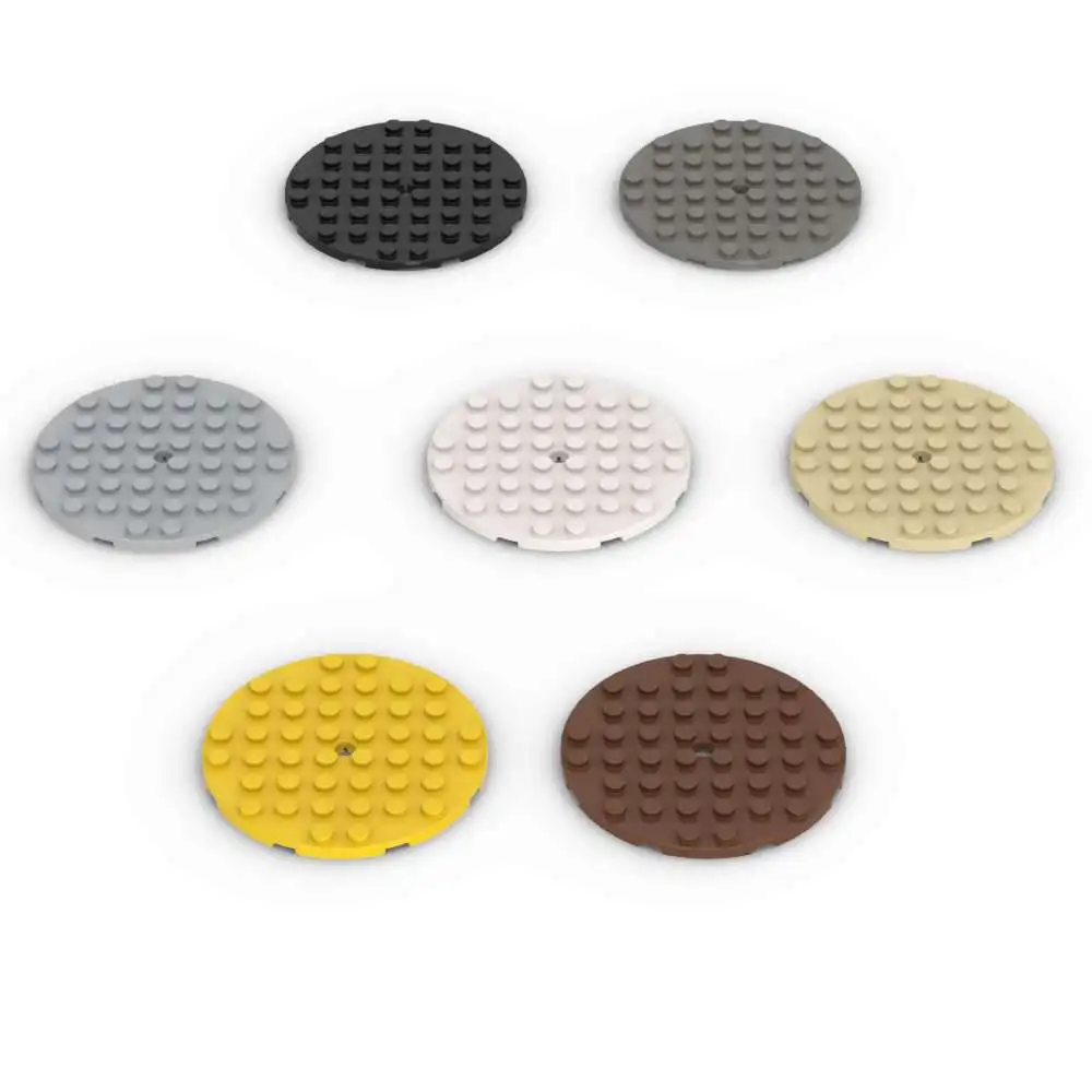 MOC 1PCS Round 74611 8x8 With Hole Plate Building Blocks Set Board Brick Toys Boys Kids Especial Holiday Birthday Gifts