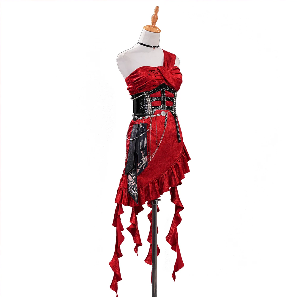 Hunter MC Cosplay Costume Game Love and Deepspace【XS-2XL】WakuWaku-R Sexy Red Dress Sylus Midnight Heroine Cosplay Plus Size view 5