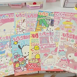 10Sheets Cartoon Sanrio Monthly Posters Teenage Heart Cute Room Decorative Wall Posters Student Dormitory Bedroom DIY Toys