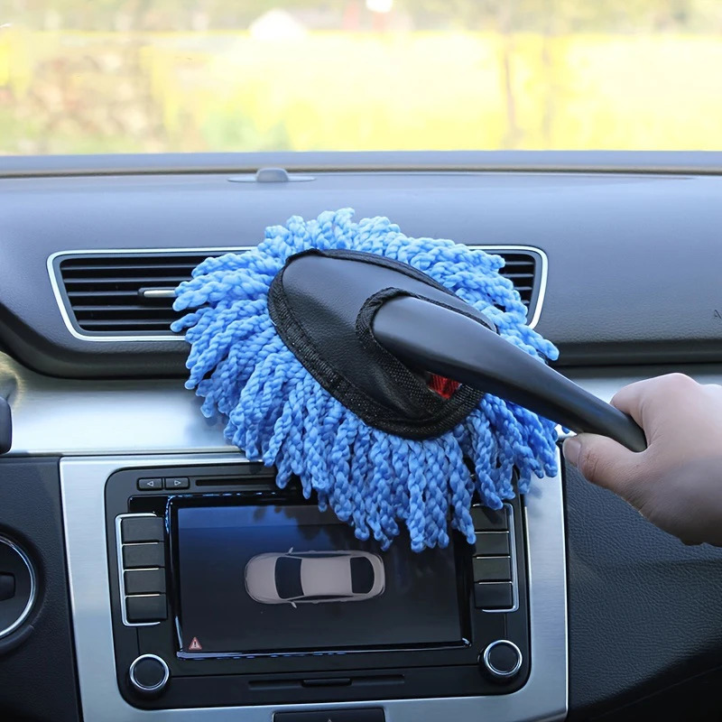 Car Dust Removal Small Duster Wipe Car Soft Brush Cleaning Brush Mini Bristle Brush Dust Removal Brush Nanofiber Car Interior