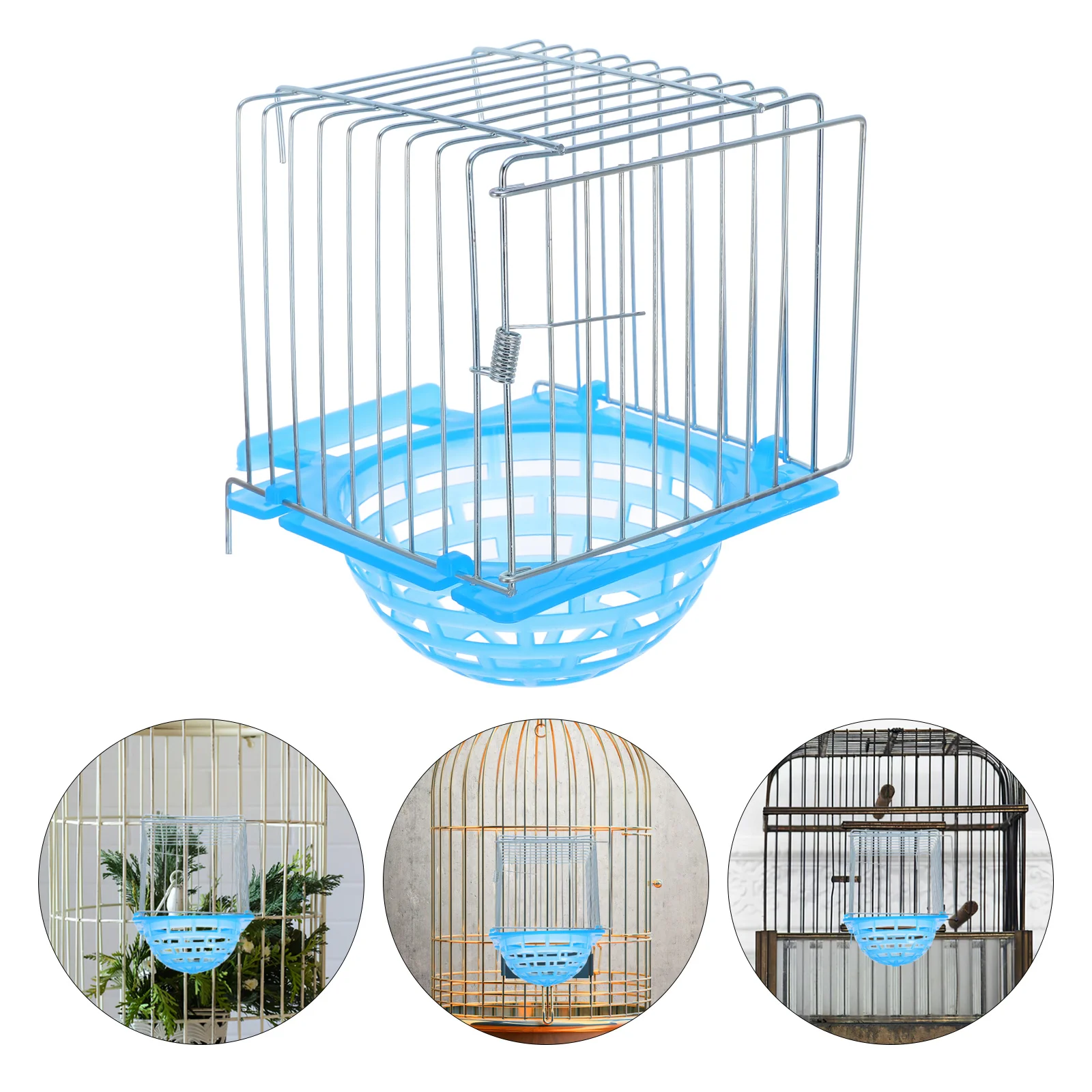 

Bird Breeding Box Iron Mesh Hanging Nest for Parakeet Canary Lovebird Outdoor Bird Hatching Nest Cage Accessories Nesting Box