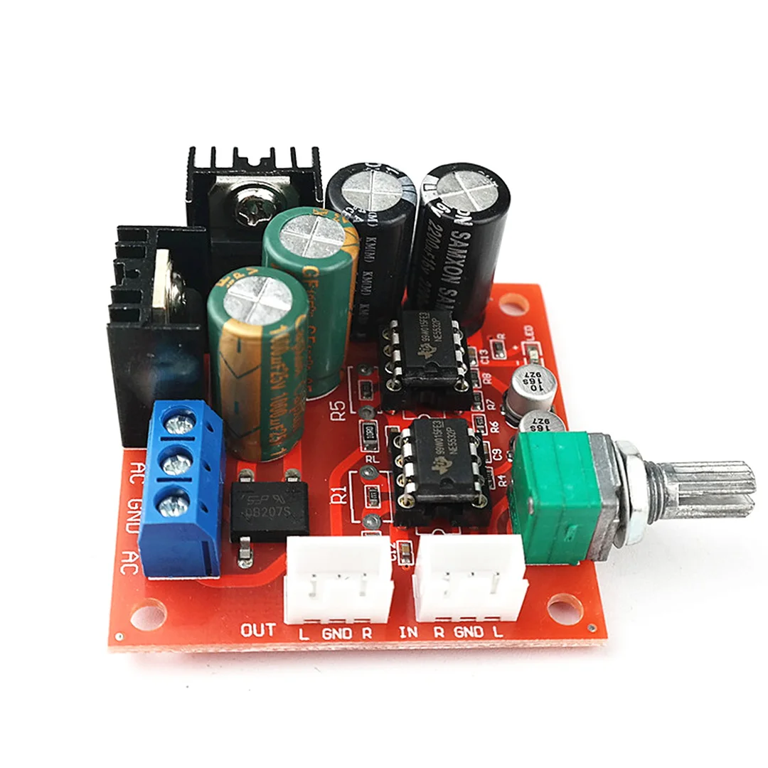 NE5532 Preamplifier Board Dual Power Supply Dual Op Amp Preamplifier Module Dual Power Amplifier Preamplifier