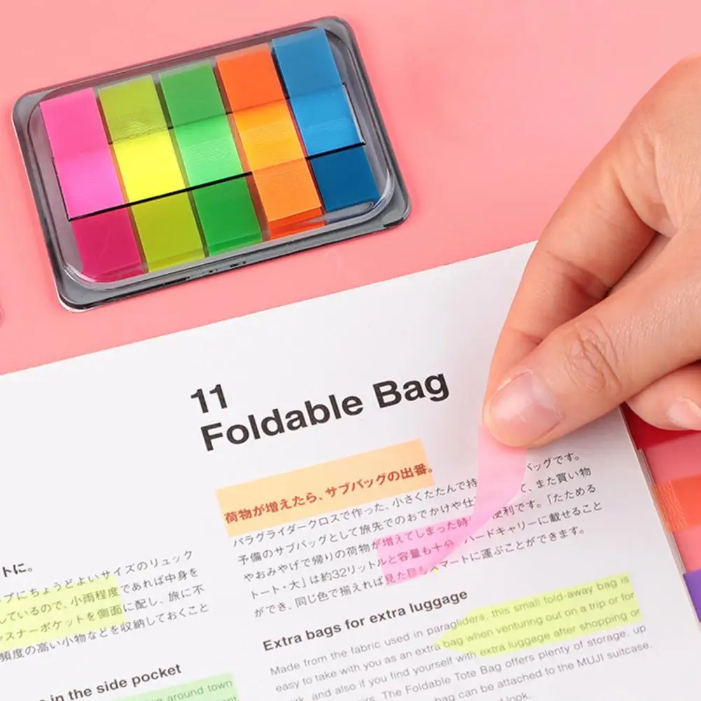 5 шт. индексный флаг, закладки, наклейки, водонепроницаемые флуоресцентные индексные язычки, флаги, офисные и школьные принадлежности