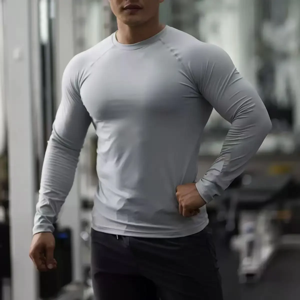 Men Compression Running T-Shirt Fitness Tight Long Sleeve Sport T-shirt Training Jogging Shirts Gym Sportswear Quick Dry Clothes