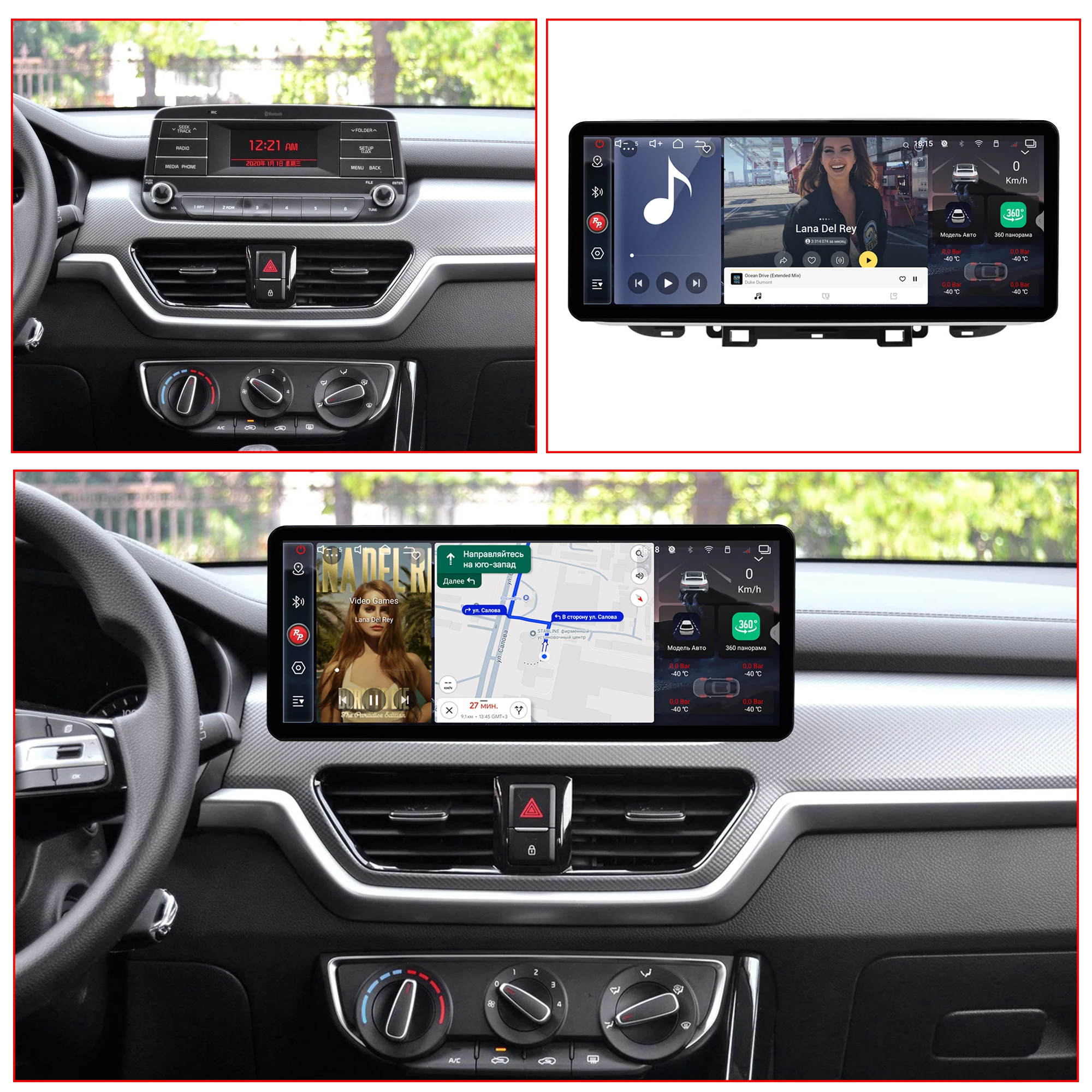 Redpower Crystal Sound Car Radio for Kia Sportage R 2018-2019 850 Pro Max Android Player Screen with CarPlay Bluetooth & Hi-Fi