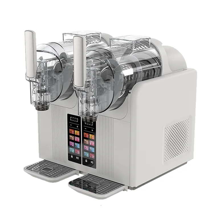 Multifunctional Commercial And Home Double Slushie Machine Frozen Drink Slushy Small Soft Serve Ice Cream Machine