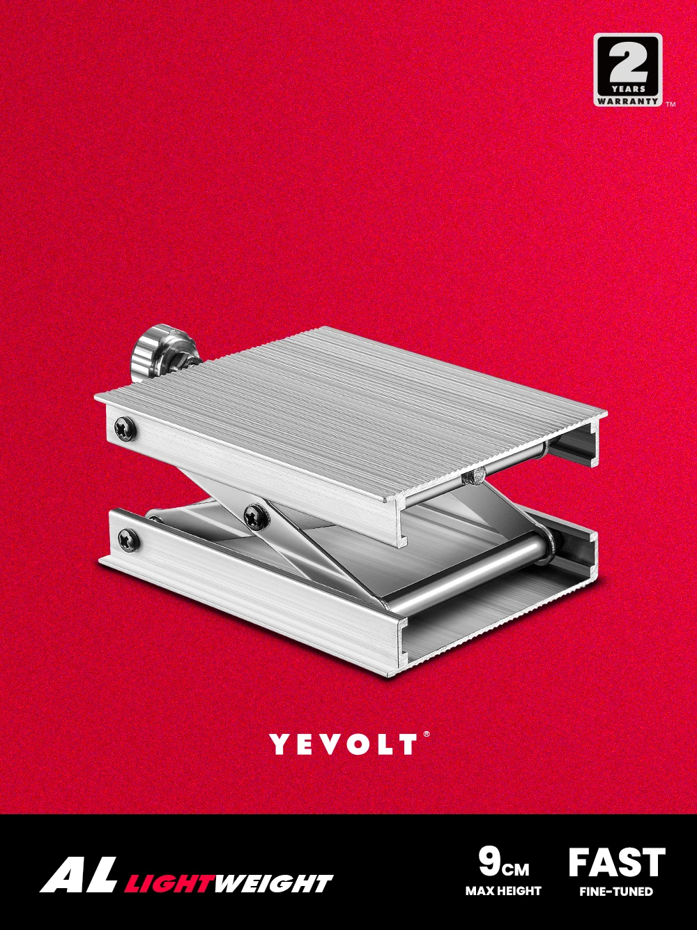 YEVOLT YVLLFTLB-LI Adjustment Laser Level Lifting Platform Bracket Leveling Lift Stand Bracket Base Leveling Machine Stand Tool