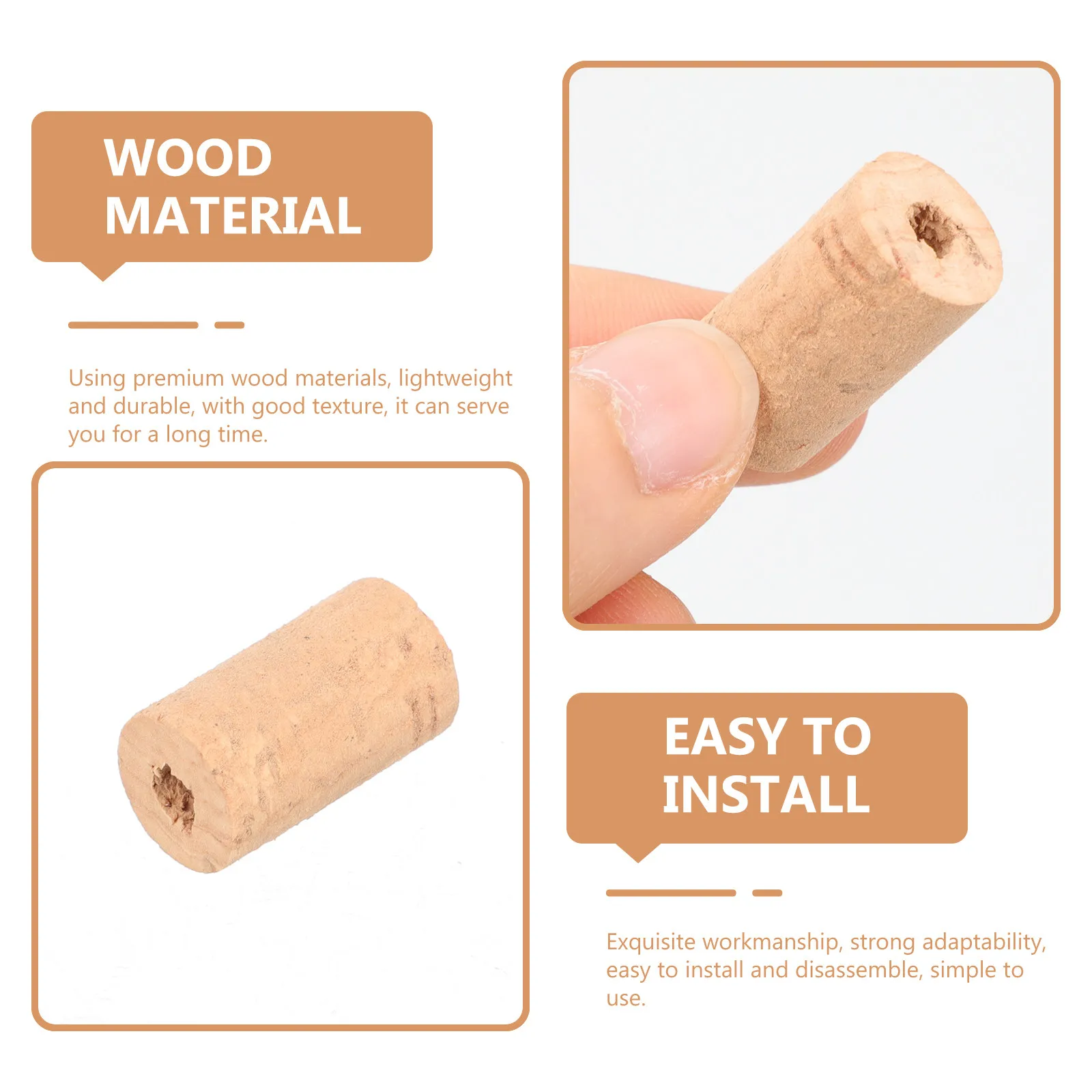 3Pcs High Quality Piccolo Corks Soft Natural Cork Material Gentle on Instrument Surface Easy Disassembly Piccolo Protectors