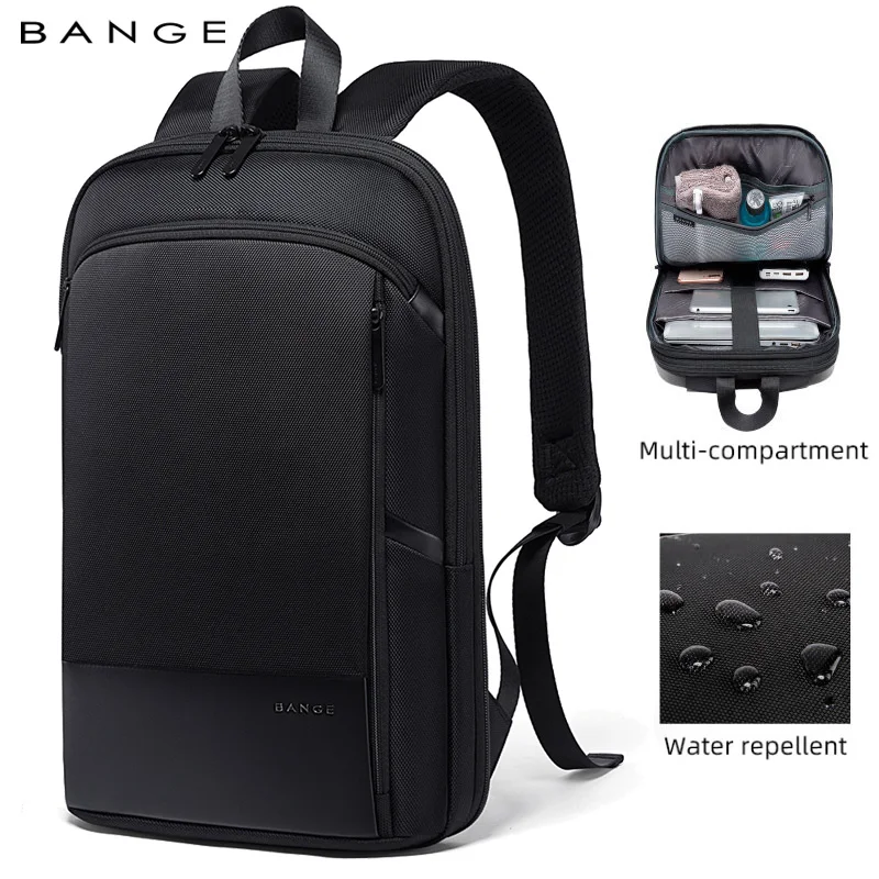 BANGE Slim 15.6'' Laptop Waterproof Backpack Men's Business Backpacks Lightweight Expandable College Daily Travel Back Pack Bag