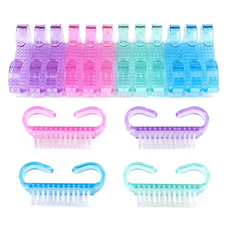 10 pçs escovas de limpeza de unhas multicolorido mão escova de unhas limpador kit de esfrega pedicure para dedos dos pés e unhas manicure