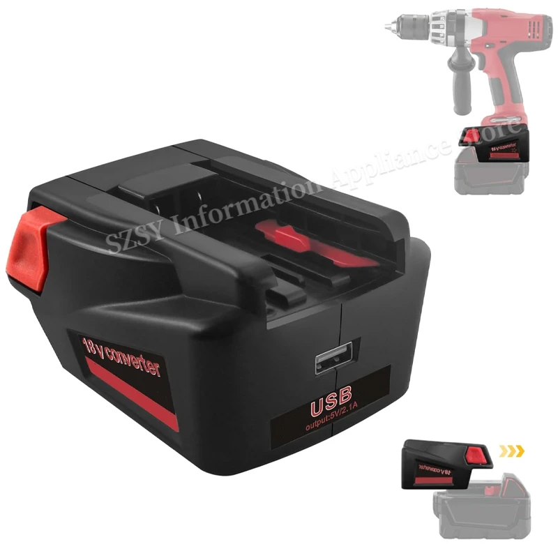 

Адаптер совместимый с аккумулятором Milwaukee M & 18 18V для Milwaukee V & 18 48-11-1830 48-11-2200 48-11-2230 18V