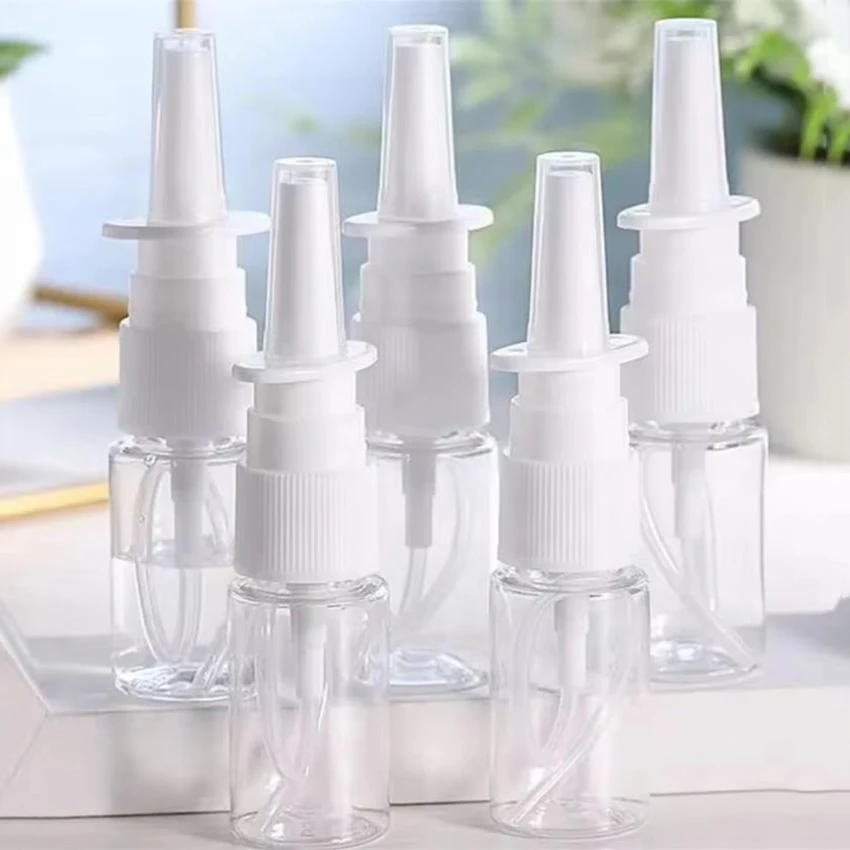 

20 шт. 5 мл/10 мл/20 мл/30 мл пустые пластиковые бутылки с распылителем для носа насос-распылитель туман спрей для носа многоразовая бутылка для медицинской упаковки