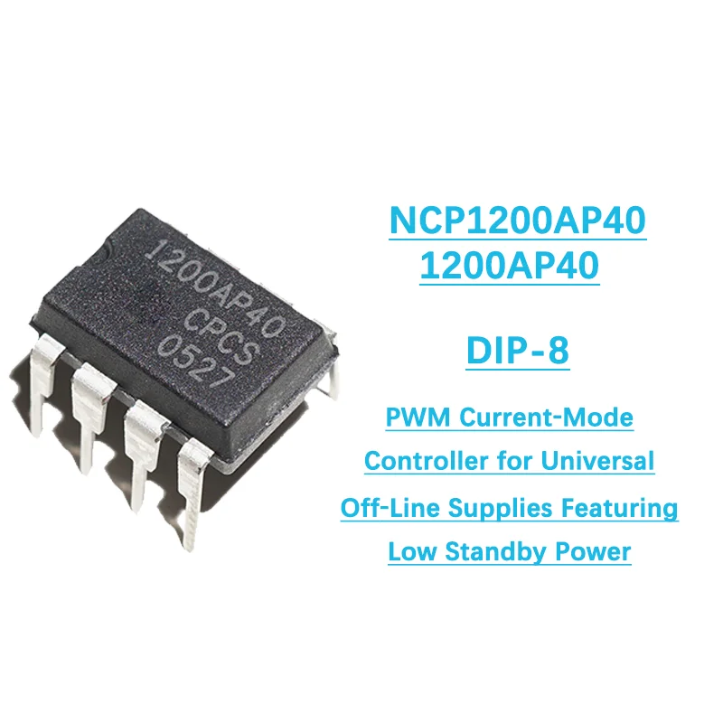 5Pcs Original NCP1200AP40 1200AP40 DIP-8 IC OFFLINE SWITCH FLYBACK