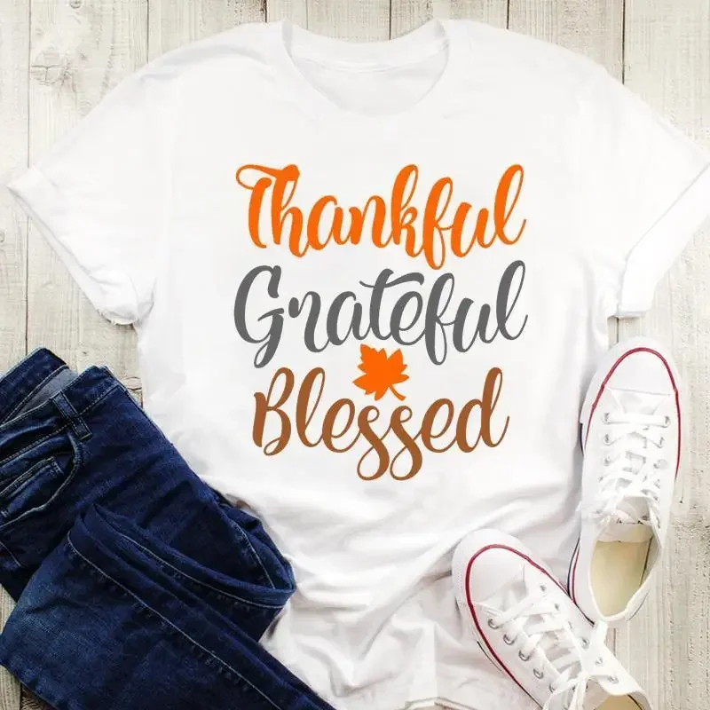 Thankful Grateful Blessed T shirt 100 Premium Cotton