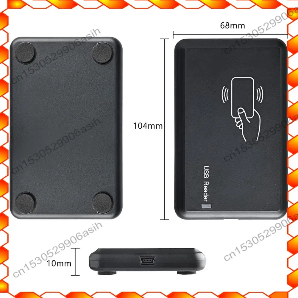 -AT52 Pembaca RFID USB Pembaca Kartu ID Pembaca Kartu Tanpa Kontak Untuk EM4100