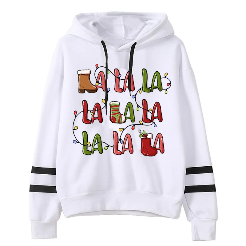 Funny Christmas Lalala Graphic Sweatshirts Hoodies Unisex Festive Fashion Essential Hoodie Female/Male Christmas Gifts Hoodies