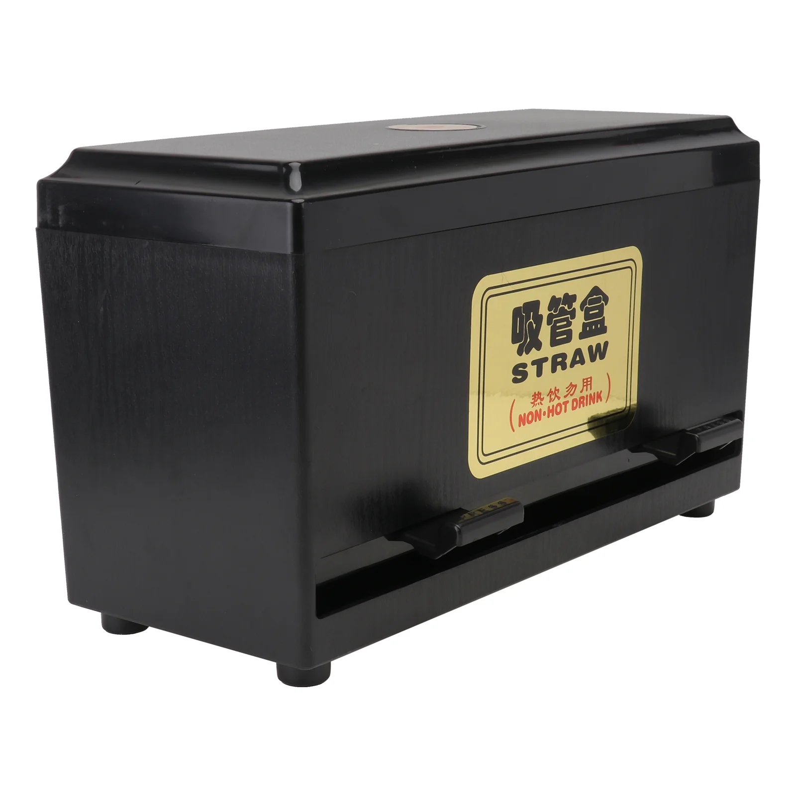

Straw Box Container Dispenser Storage Case for Fast Food Restaurant Black Straws