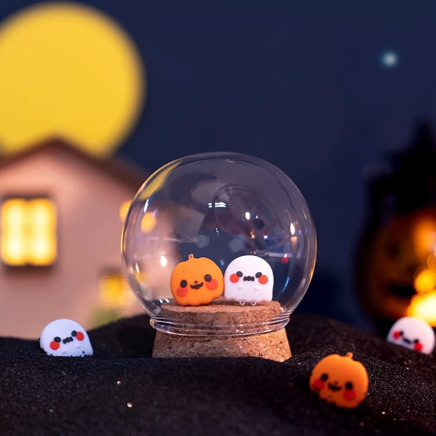 Geekshare-Tapas de agarre de pulgar para Ninetendo Switch/Oled/Lite, 4 piezas, cubierta de silicona para controladores Joy-Con, accesorios para Halloween Ghost NS