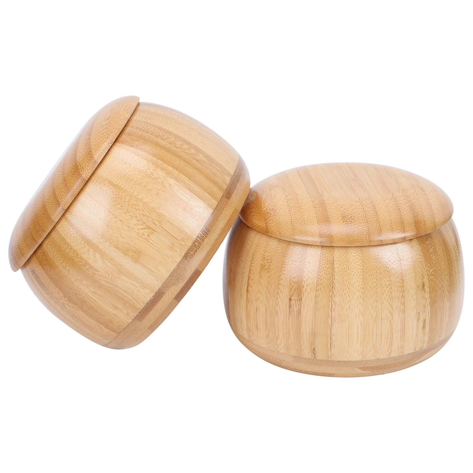 

1 Pair of Go Chess Pieces Storage Pot Chess Stones Holder Chess Can (Khaki) Chess Pieces Pot Chess Pieces Box