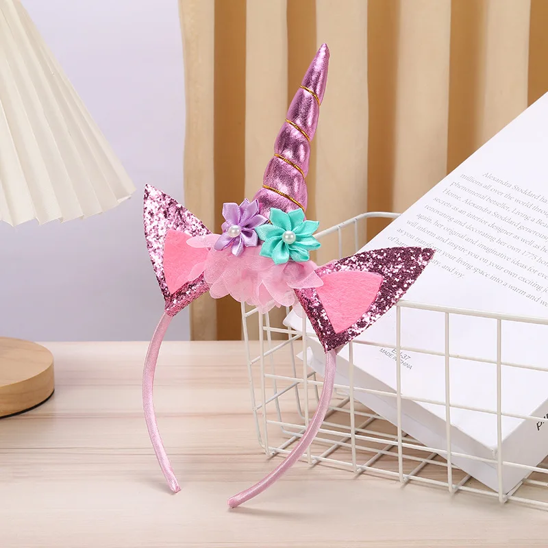 عيد الميلاد هالوين تأثيري يونيكورن عقال عطلة حزب زوجين تاريخ متعة الأزياء حالمة زهرة الترتر لطيف مثير عقال #2