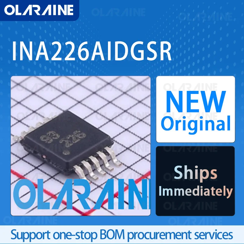 

5/10/100Pcs INA226AIDGSR MSOP-10 original ic chip Current and power monitors, regulators RoHS Voltage 5.5 V Current 420 uA