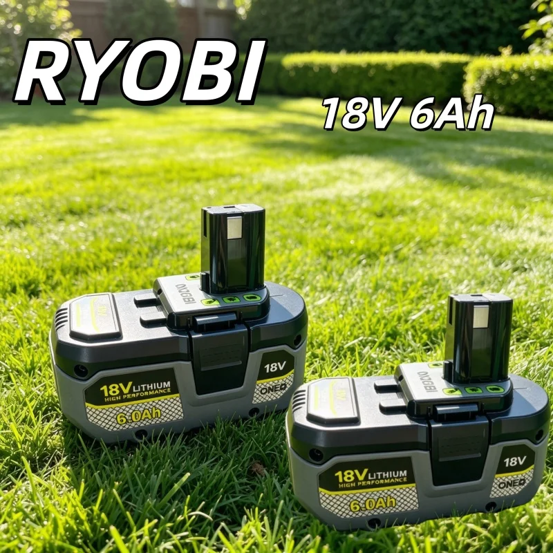 

6000mAh RYOBI Original ONE+ 18V Lithium Battery, High Capacity for Long Runtime with All ONE+ Cordless Power Tools
