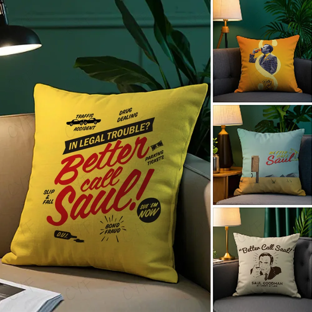 

TV Series Better Call Saul Pillow Case Anti-dustmite Pillowcase Invisible zipper silky short plush Sofa cushion cover