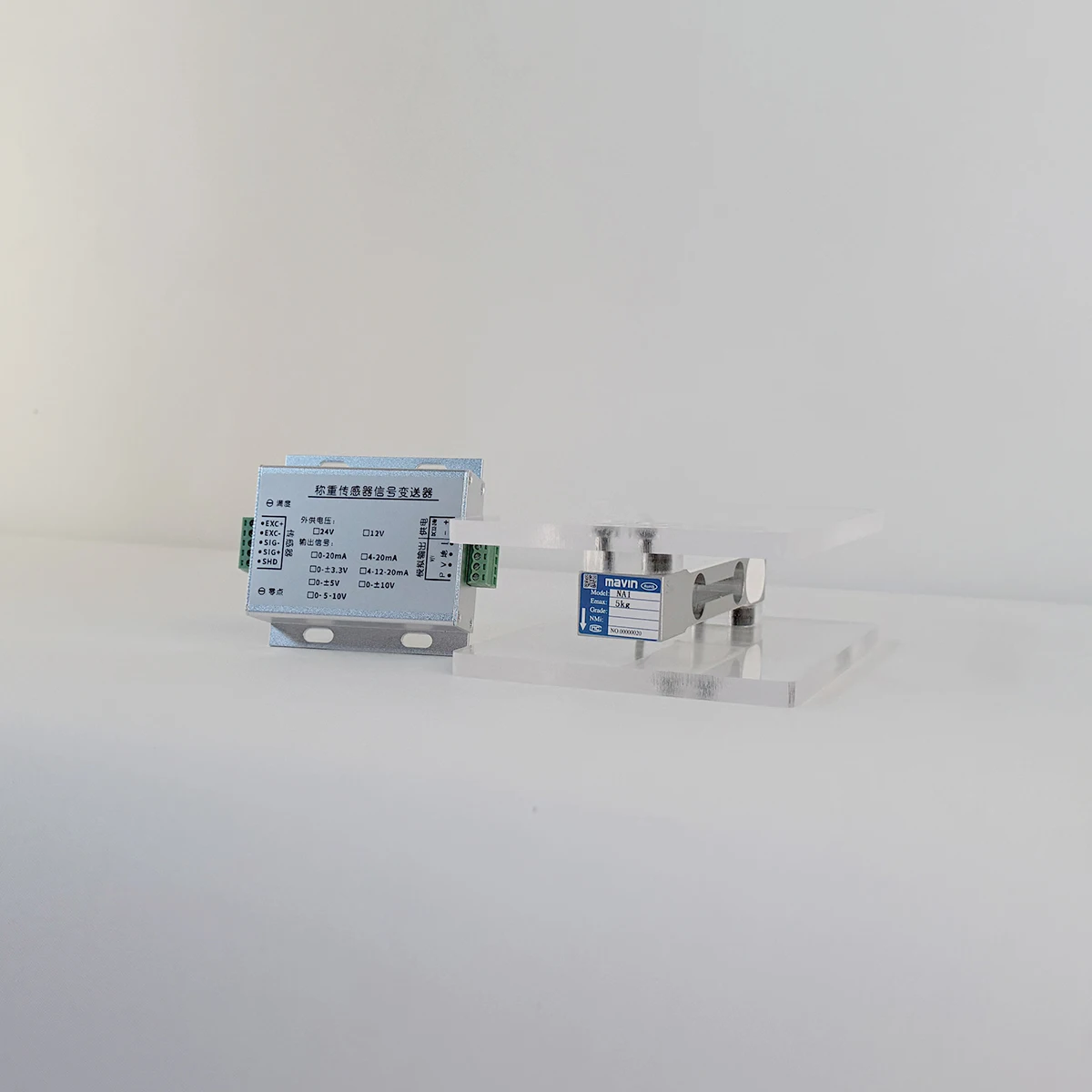 Picture 3: Load Cell with Transmitter Kit 4-20mA 0-10V Output, Cantilever Beam Weight Sensor 3-100kg for Industrial Weighing Scale