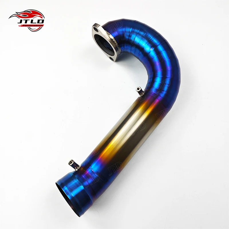 JTLD Performance Titanium Blue Burnt J Pipe For Honda Civic FL5 Intake And Exhaust System Charging Pipes