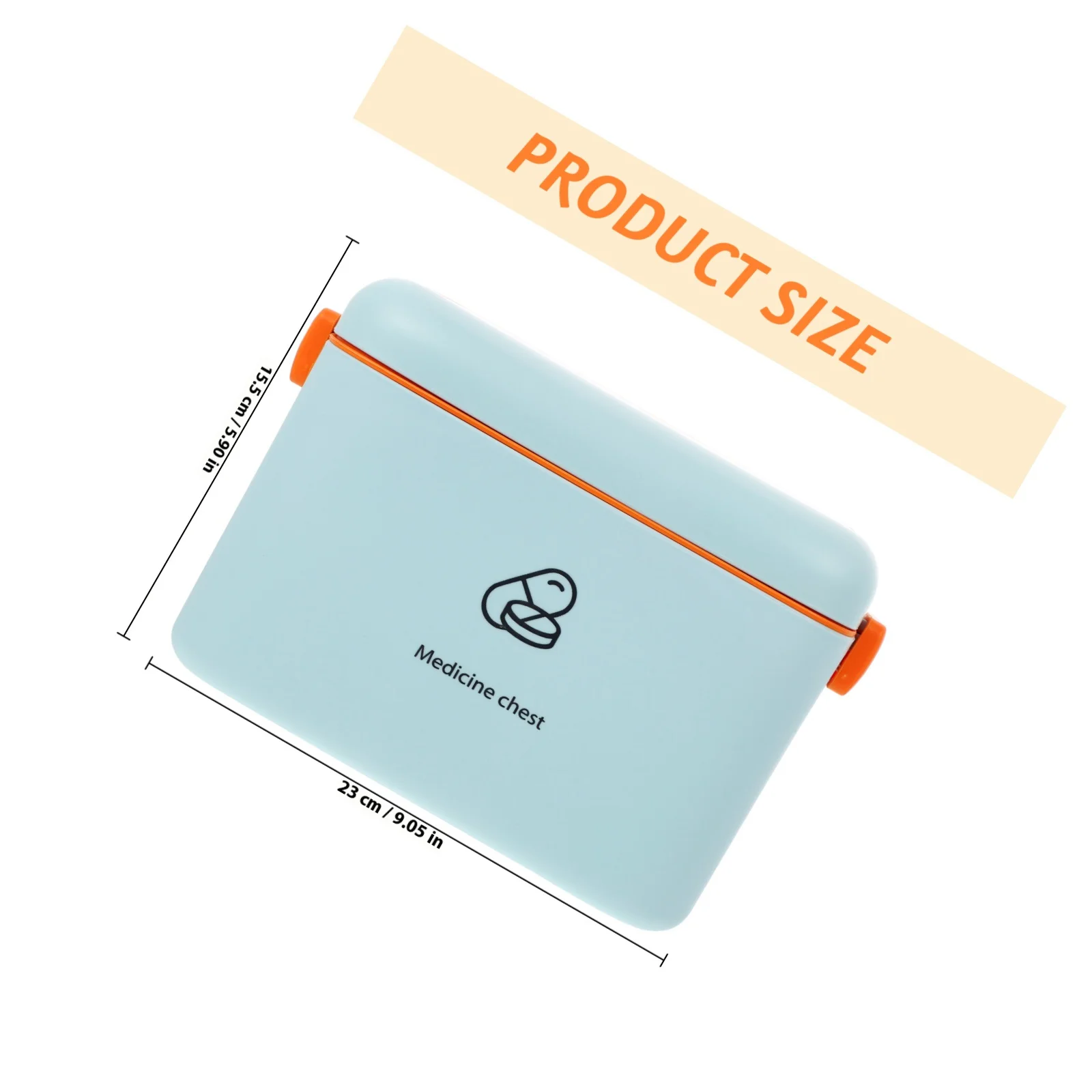 صندوق دواء منزلي محمول بطبقة مزدوجة وحقيبة تخزين منظمة ذات سعة كبيرة ومقبض أمان للسفر المدرسي المنزلي #2
