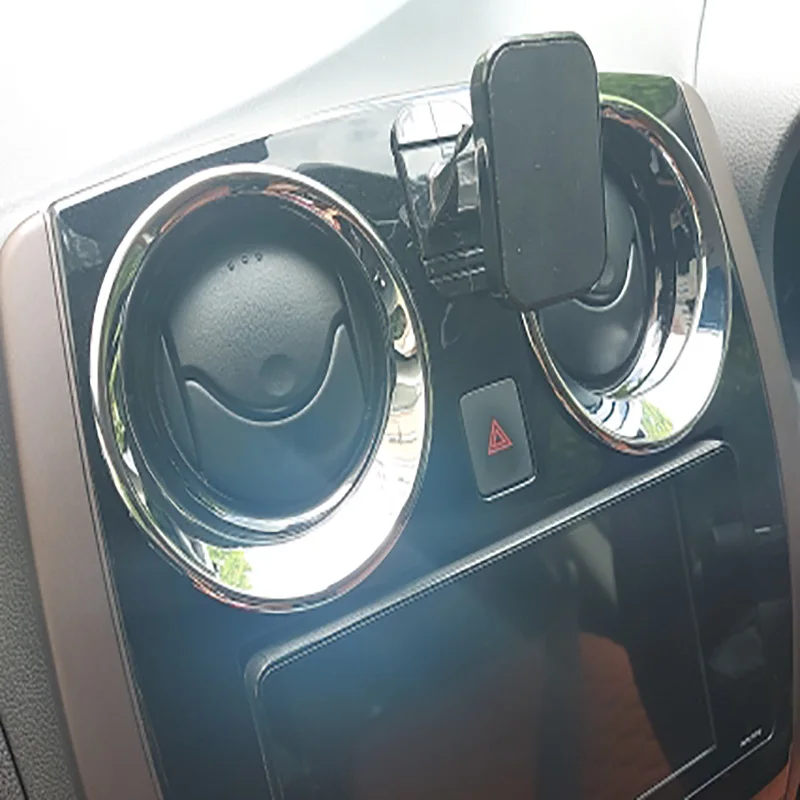 Interior Accessories For Nissan Note E12 E-power 2016-2019 ABS Matte Side Car Air Condition Air Vent Outlet Ring Cover Trim