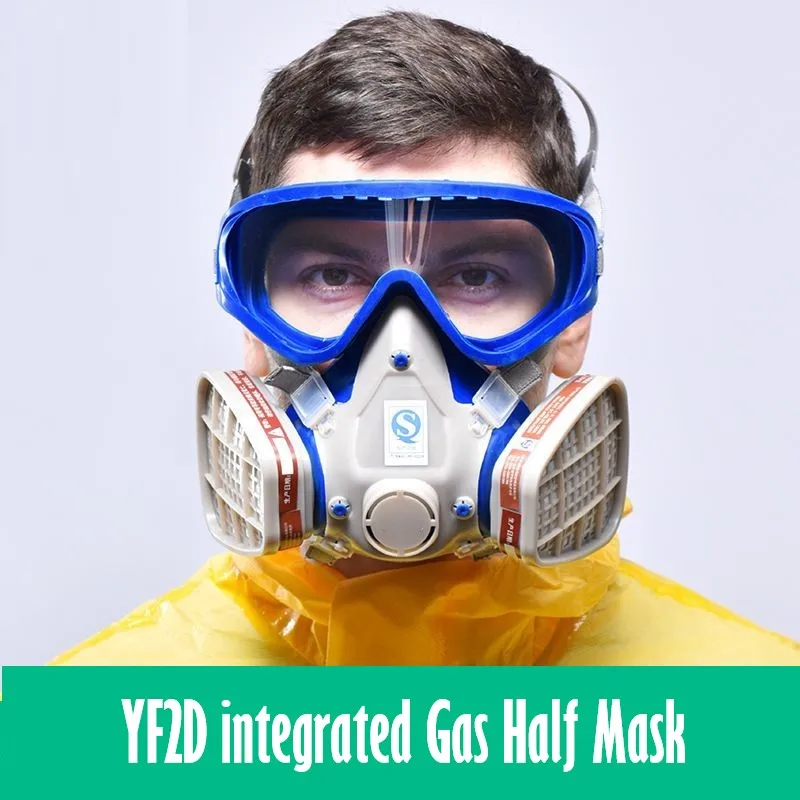 YF2D Integrated Gas Half Mask Spray Paint Pesticide Chemical Gas Dust Mask