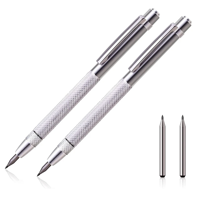 

2 Sets Tungsten Carbide Scribers With Magnet, 2Pcs Engraving Pens With 2Pcs Replacement Marking Tips,For Glass Ceramics