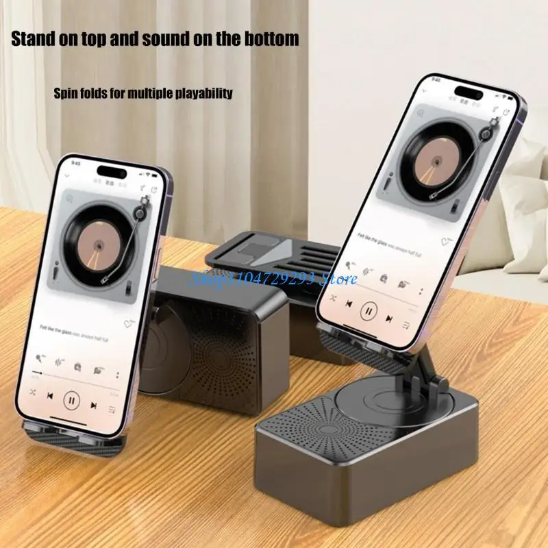 Y2GD Phone Stand With Wireless Wireless Speaker Telescopic Phone Holder