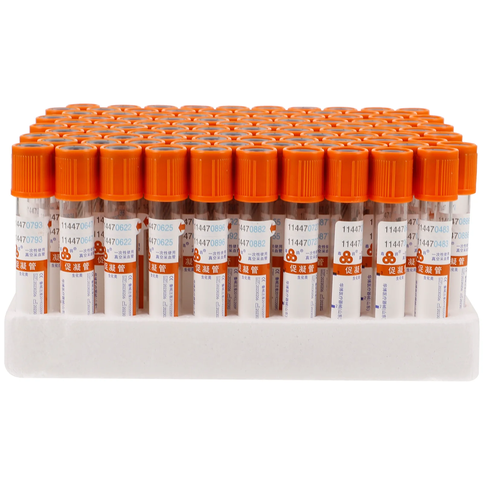 

100pcs Coagulation-Promoting Vacuum Blood Collection 3Ml Disposable Laboratory Test Tubes Glass Negative Pressure Tubes