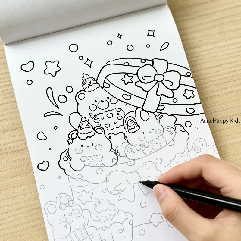 Un divertido libro de arte para desestresarse y colorear, con 16 patrones ideales para la creación artística, perfecto como regalo artístico.