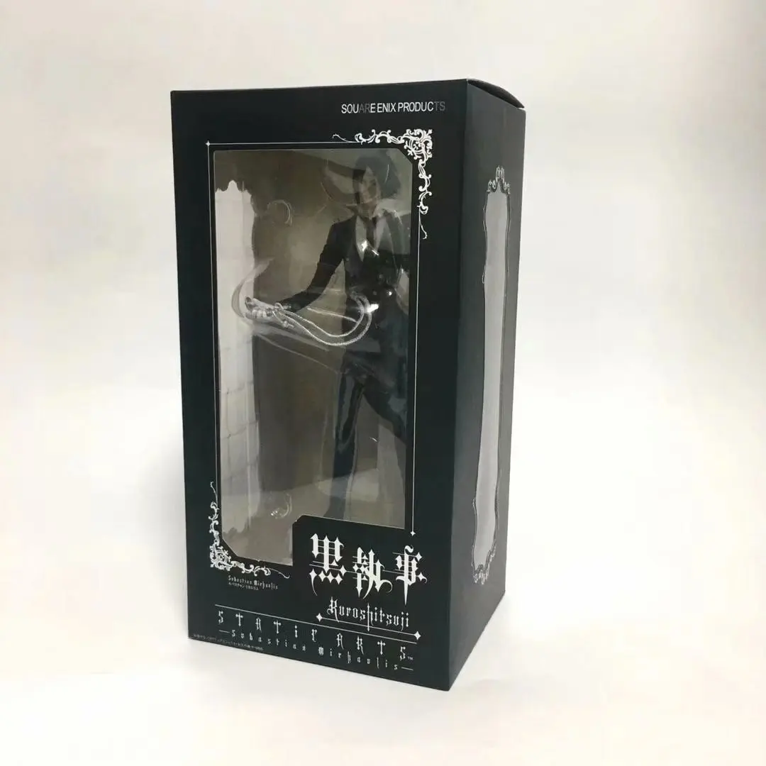 20cm anime preto mordomo kuroshitsuji sebastian michaelis figura 1/8 modelo de animação brinquedo presente coleção figura ação pvc