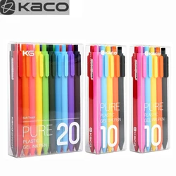 Kaco PURE Colored Gel Pens, 0.5mm 20pcs Multi Colorful Ink Comfort Grip Quick Dry Note-taking Pen Kid Teacher Student Stationery