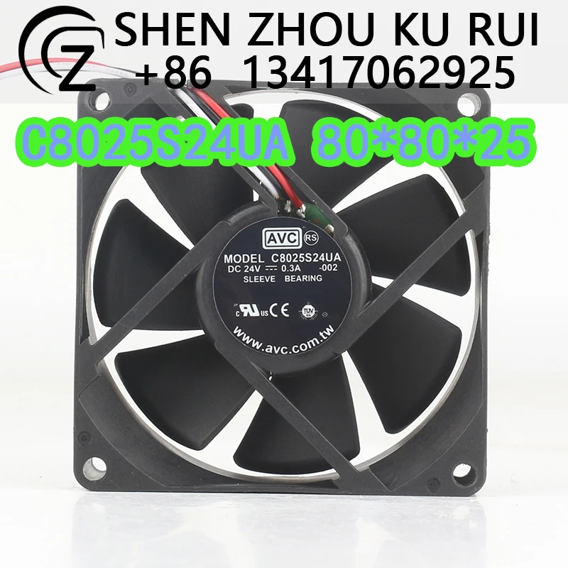 

Промышленный компьютерный вентилятор AVC 24V 0.3A 8025 с высоким объемом воздушного потока, мощный, модель C8025S24UA